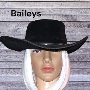 Bailey u roll it black cowgirl hat!! Super cute style! Unisex